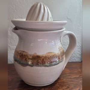 Vintage Farmhouse Pottery Juicer & Pitcher